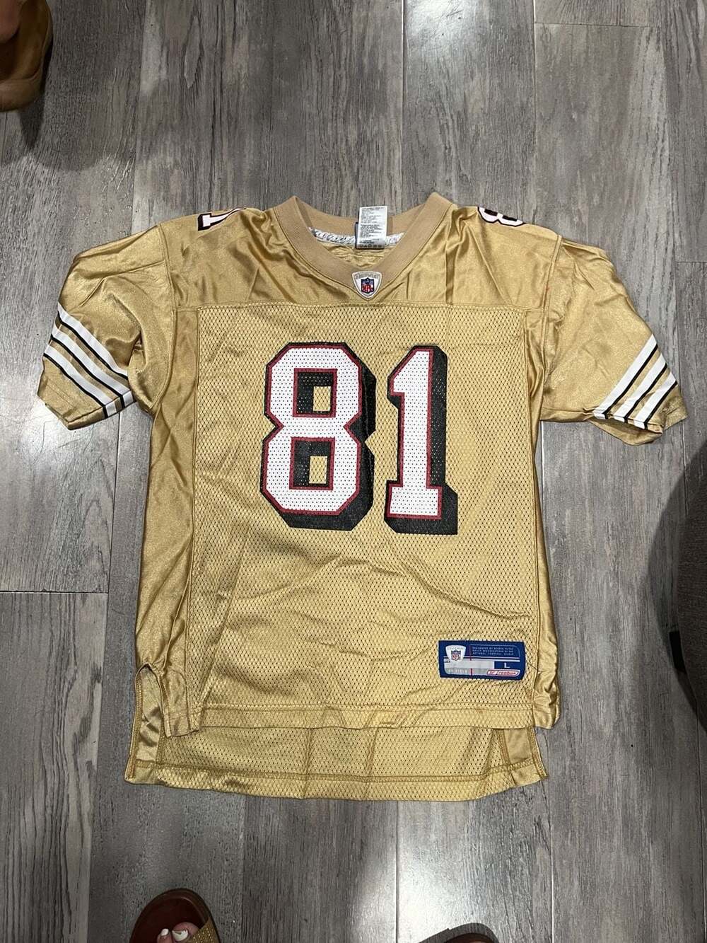 Reebok San Francisco 49ers Terrell Owens Jersey Size L Large (14-16) Gold
